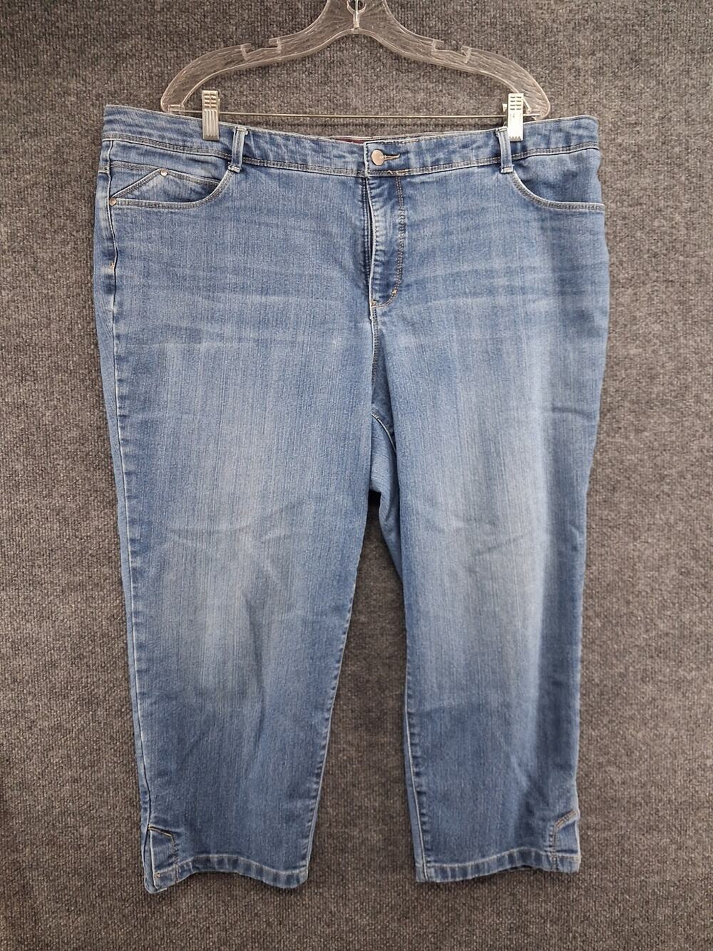 Gloria Vanderbilt Crop Jeans Womens 18W Denim Blue Hi Rise